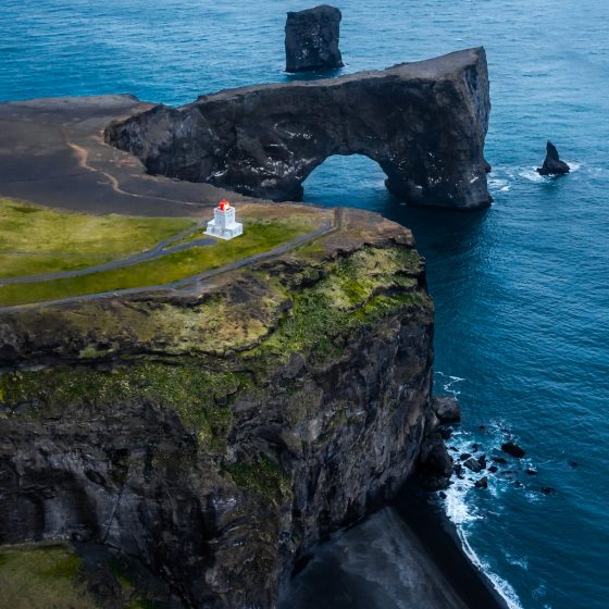 Dyrholaey Lighthouse, Iceland - Photo by Award Winning Aerial Filmmaker Dronographer