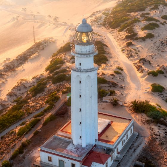 Trafalgar Lighthouse, Spain - Photo by Award Winning Aerial Filmmaker Dronographer